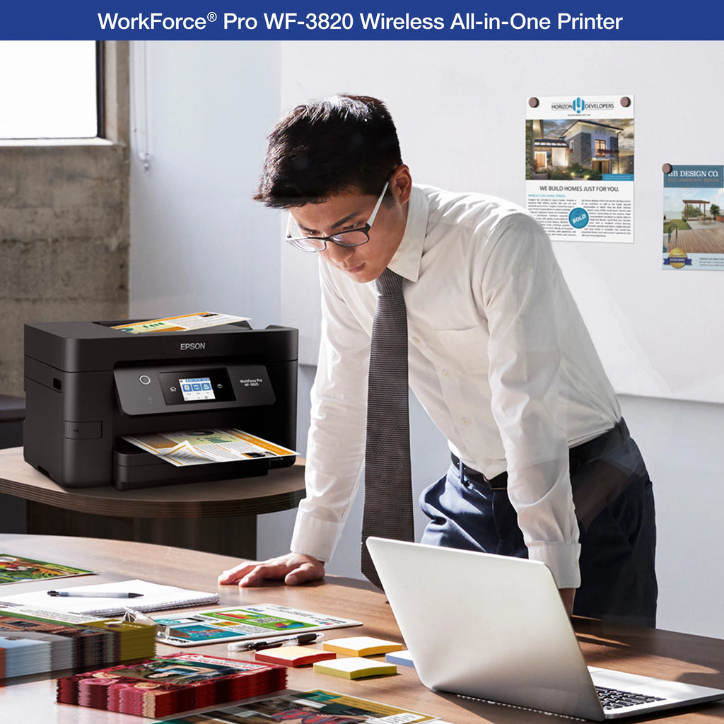 Black Wireless Color Inkjet All-in-One Printer O2464