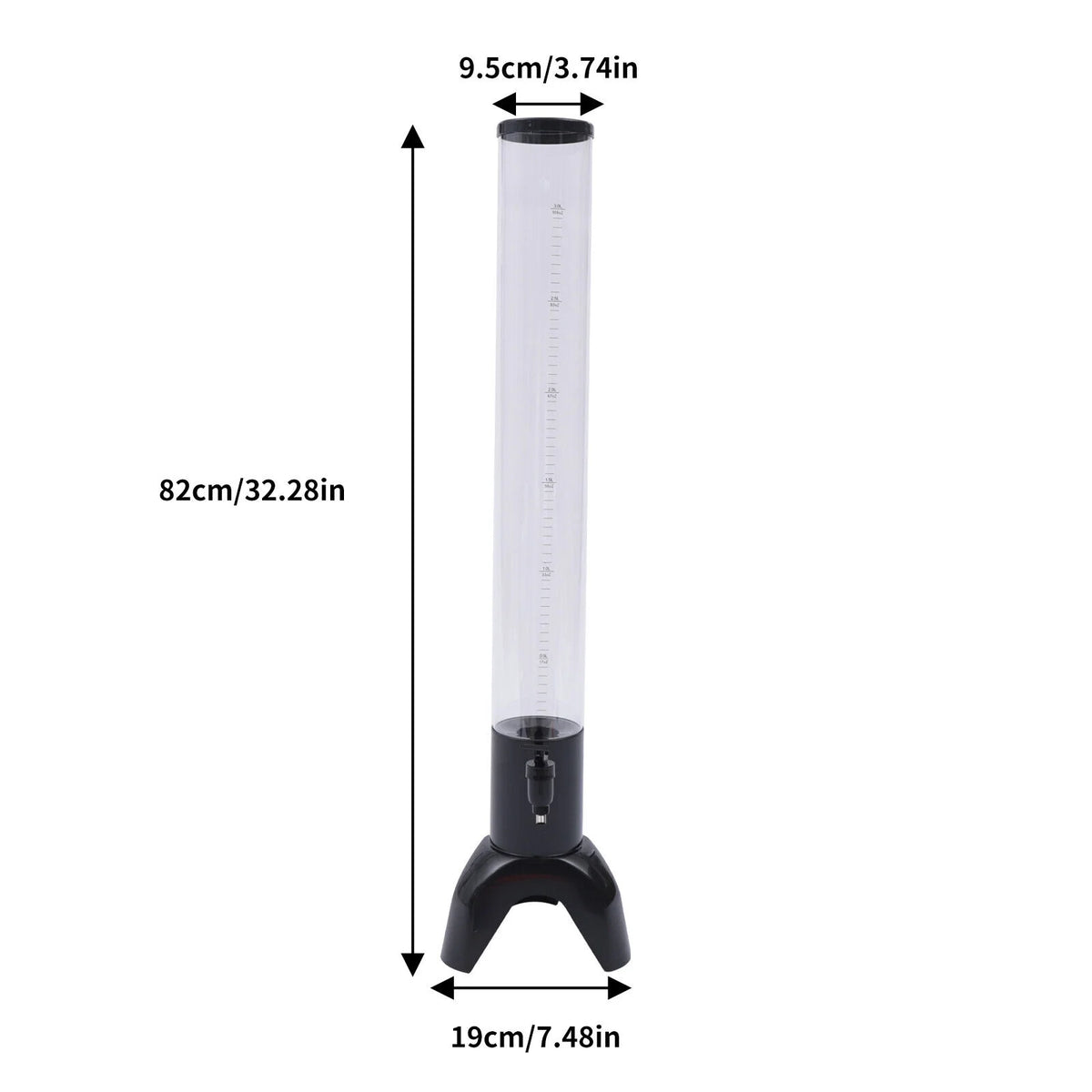 Beer Tower Dispenser with Removable Ice Tube, 3L E651