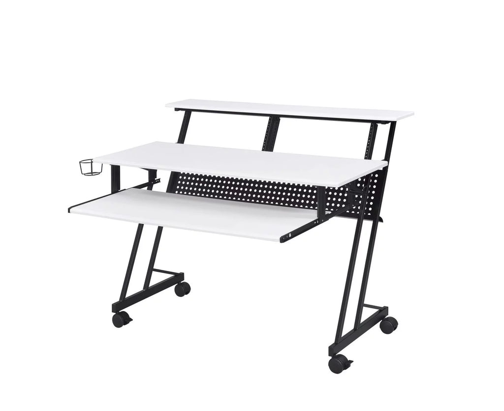 White & Black Computer Desk E57947