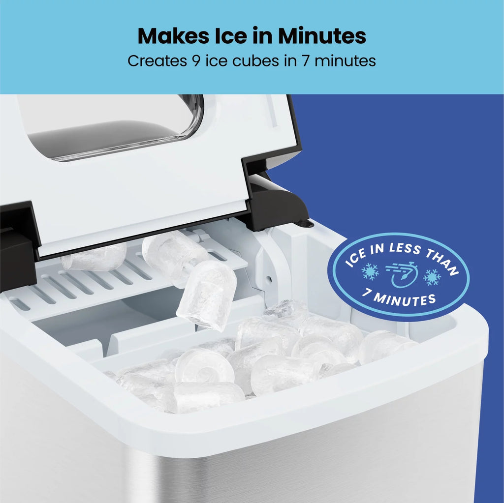 Countertop Bullet Ice Machine 1.3lb Capacity Stainless Steel P437205