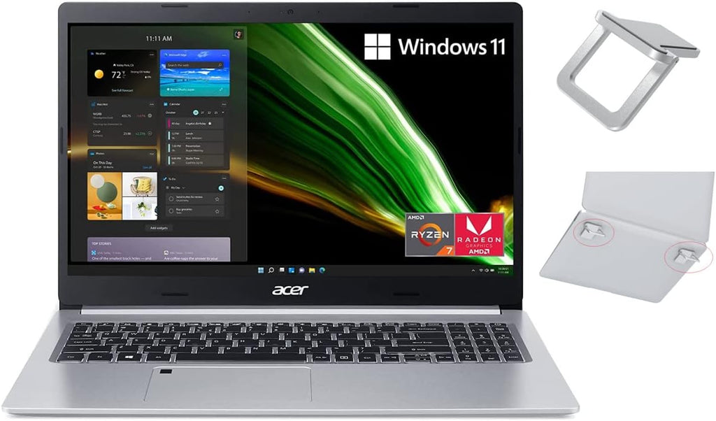 Silver 15.6" FHD IPS Laptop with Backlit Keyboard and Fingerprint Reader P64783