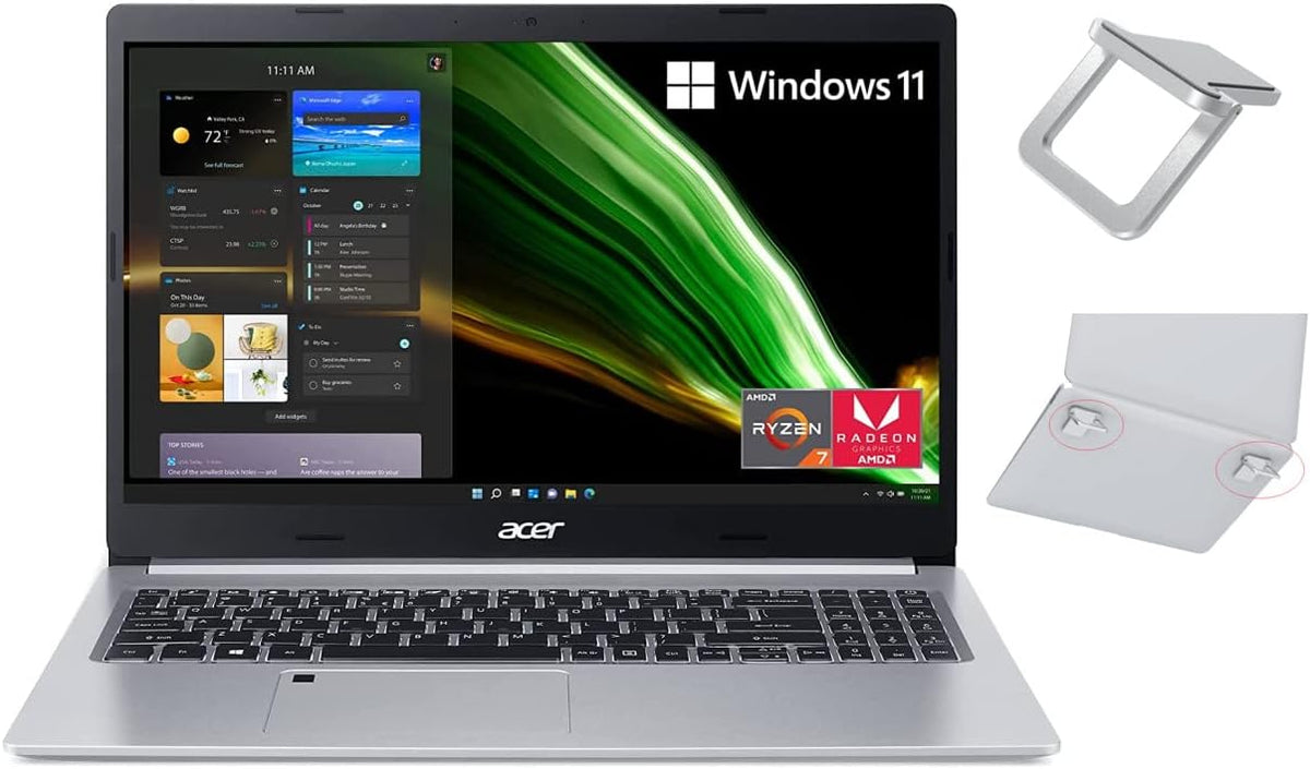 Silver 15.6" FHD IPS Laptop with Backlit Keyboard and Fingerprint Reader P64783