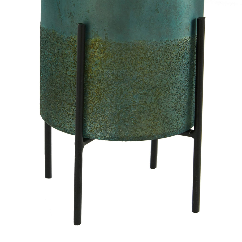 Green Glass Candle Holder (Set of 2) U2745