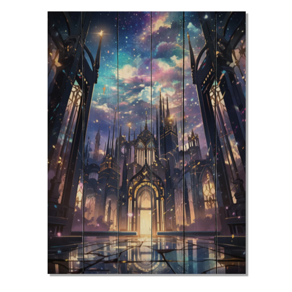 Natural Pine Wood Castles Print R30853
