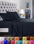 Black 4 Piece King Bed Sheets G262