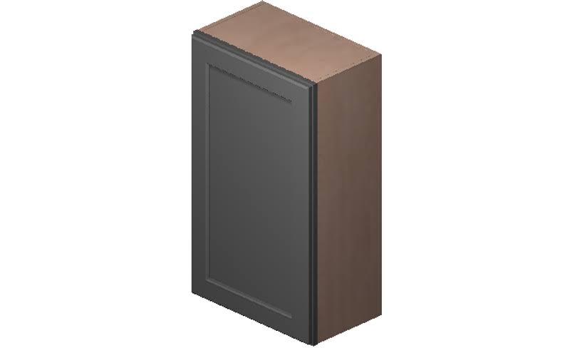 Grey 1 Door 2 Shelves Wall Cabinet L851513