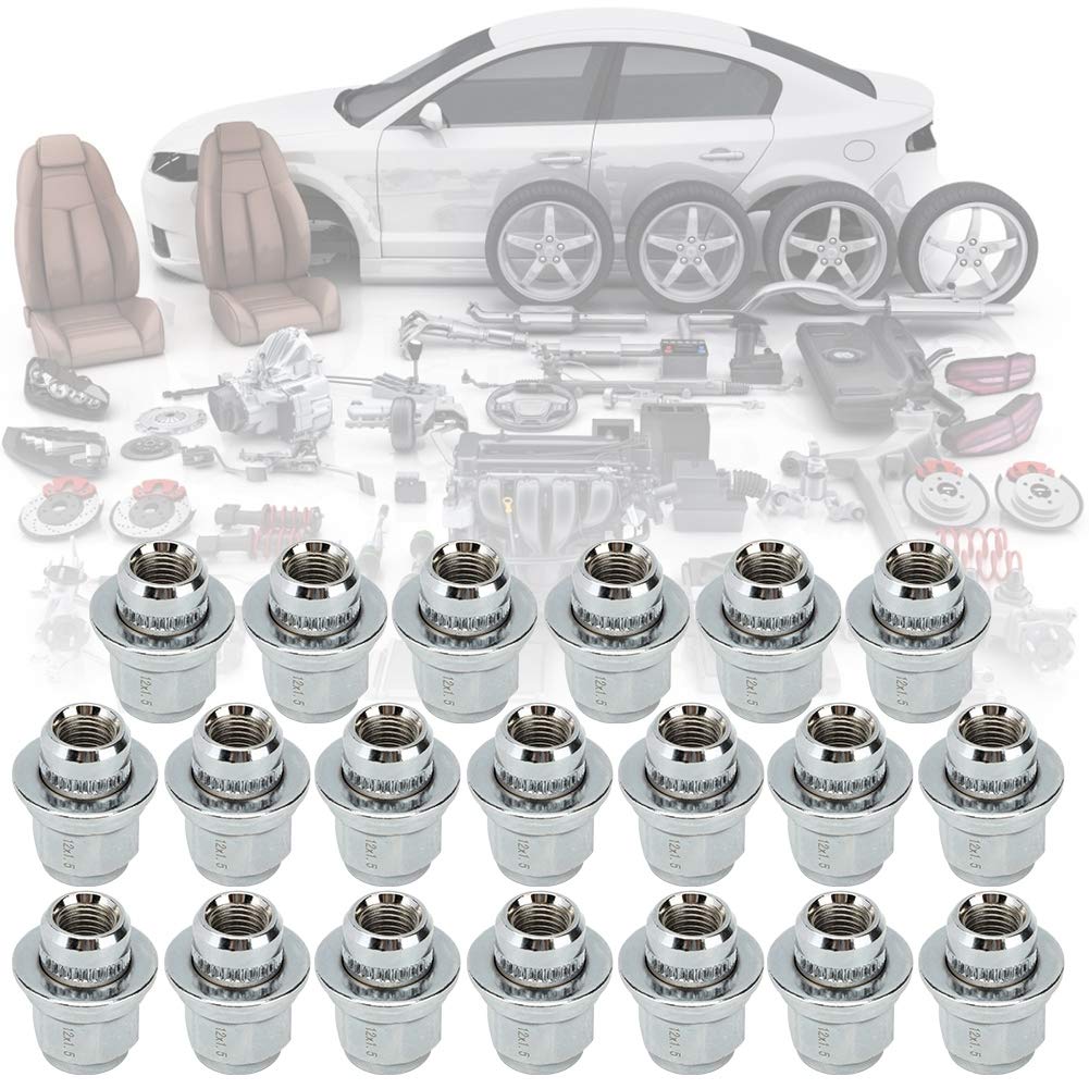 Silver Steel Wheel Nut 20 Pieces D179