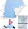 Waterproof Positioning Bed Pad with 6 Handles, 34” x 36” (2-Pack Blue) L8753