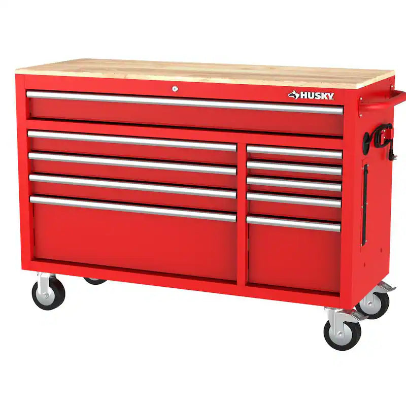 52 in. Red Mobile Workbench Cabinet F6978