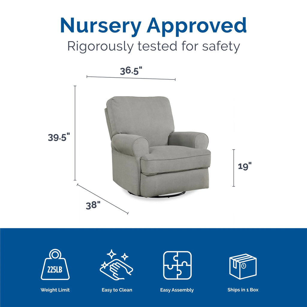 Gray Swivel Glider Recliner Chair X765