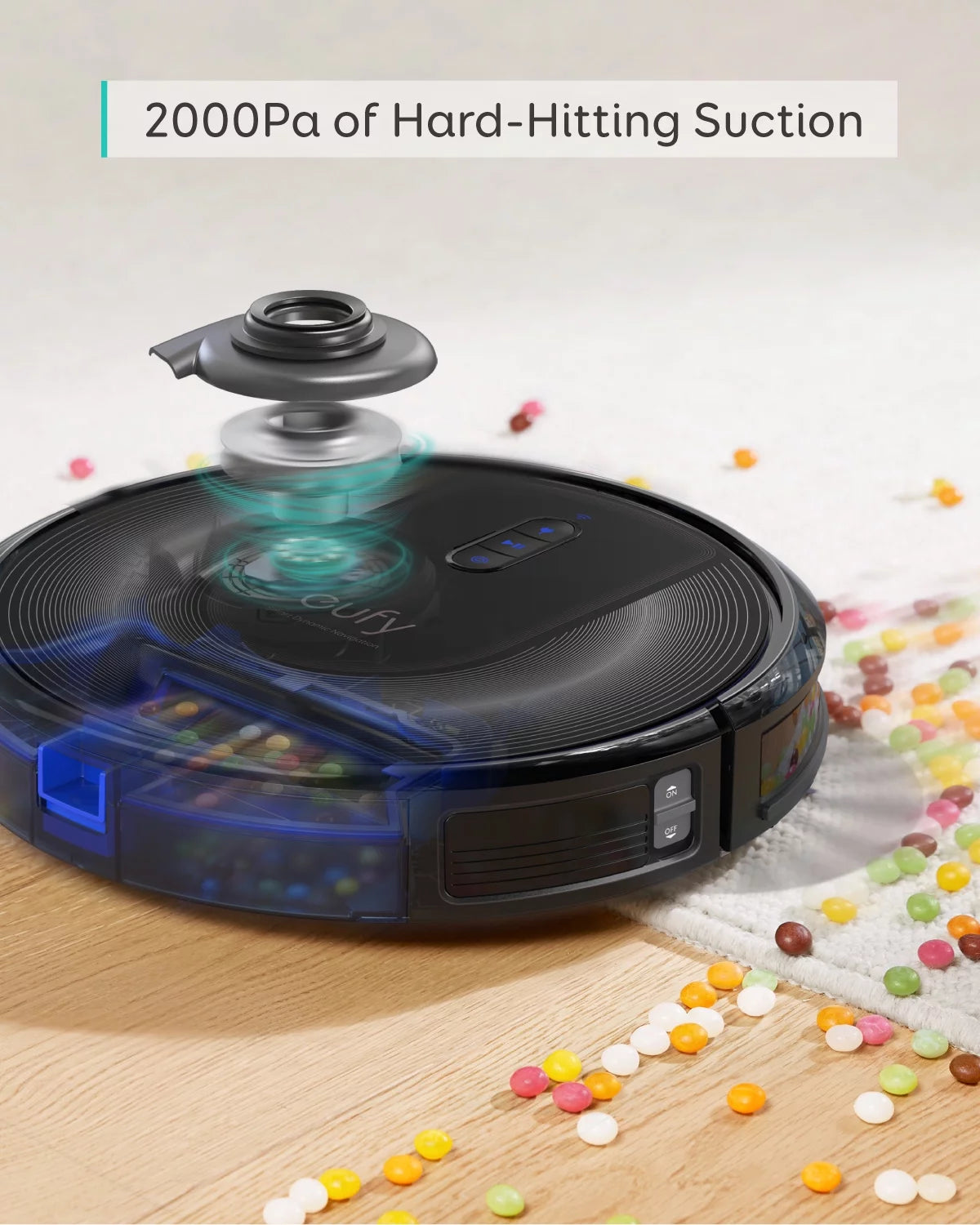 Robot Vacuum with Home Mapping, 2000Pa Suction, Wi-Fi R546018