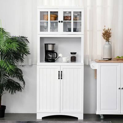 White Kitchen Pantry Hutch Cupboard Q10212