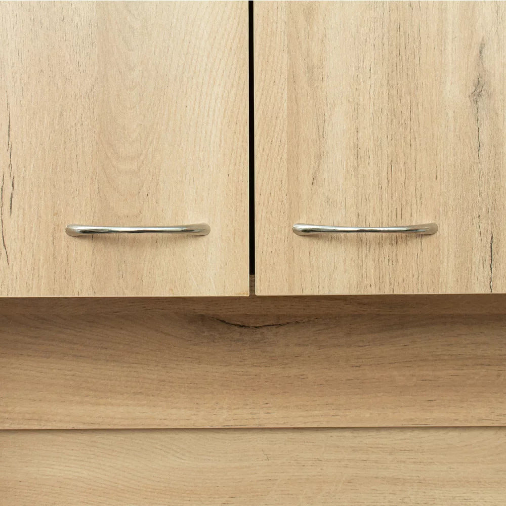 70.87" Tall Wardrobe & Kitchen Cabinet with 6 Doors 1 Drawer Rustic Oak U323