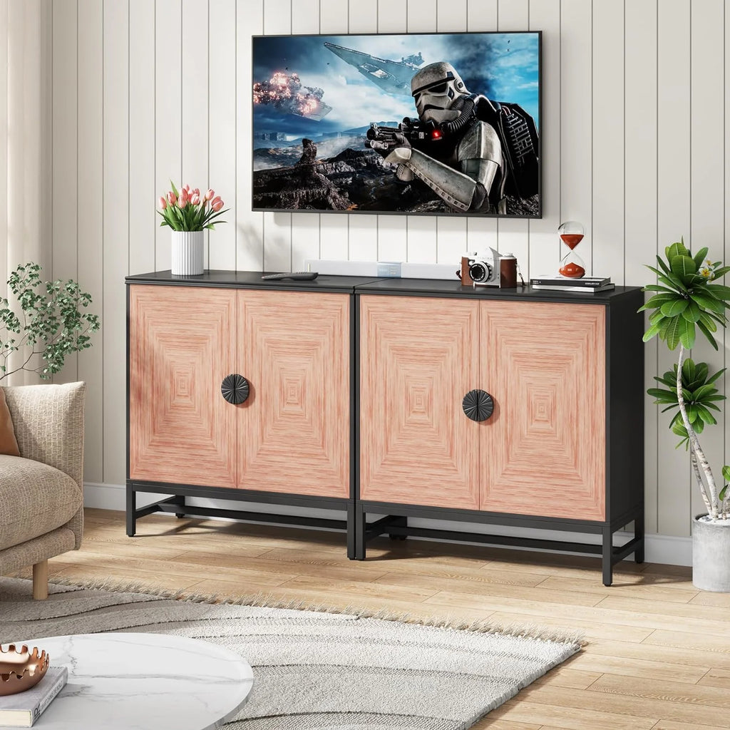 Set of 2 Kitchen Sideboard Buffet Server B609284