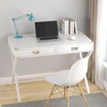 Small White Computer Desk with Drawer G9403