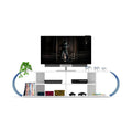 White-Blue Wood Finish TV Unit N473771