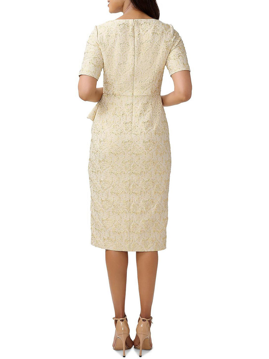 Metallic Knee Length Cocktail Dress B892808