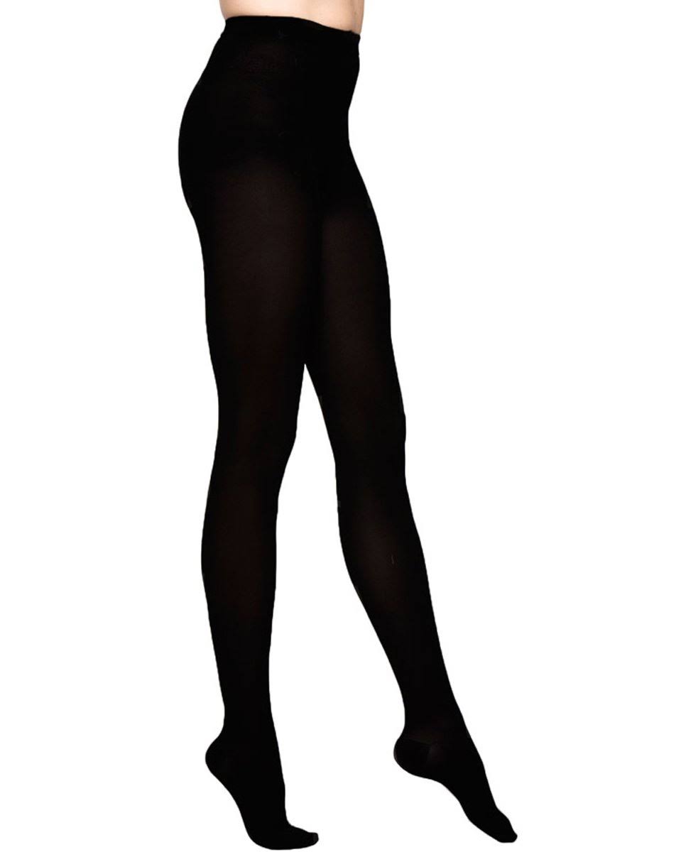 20-30 mmHg Black Open Toe Pantyhose Q186