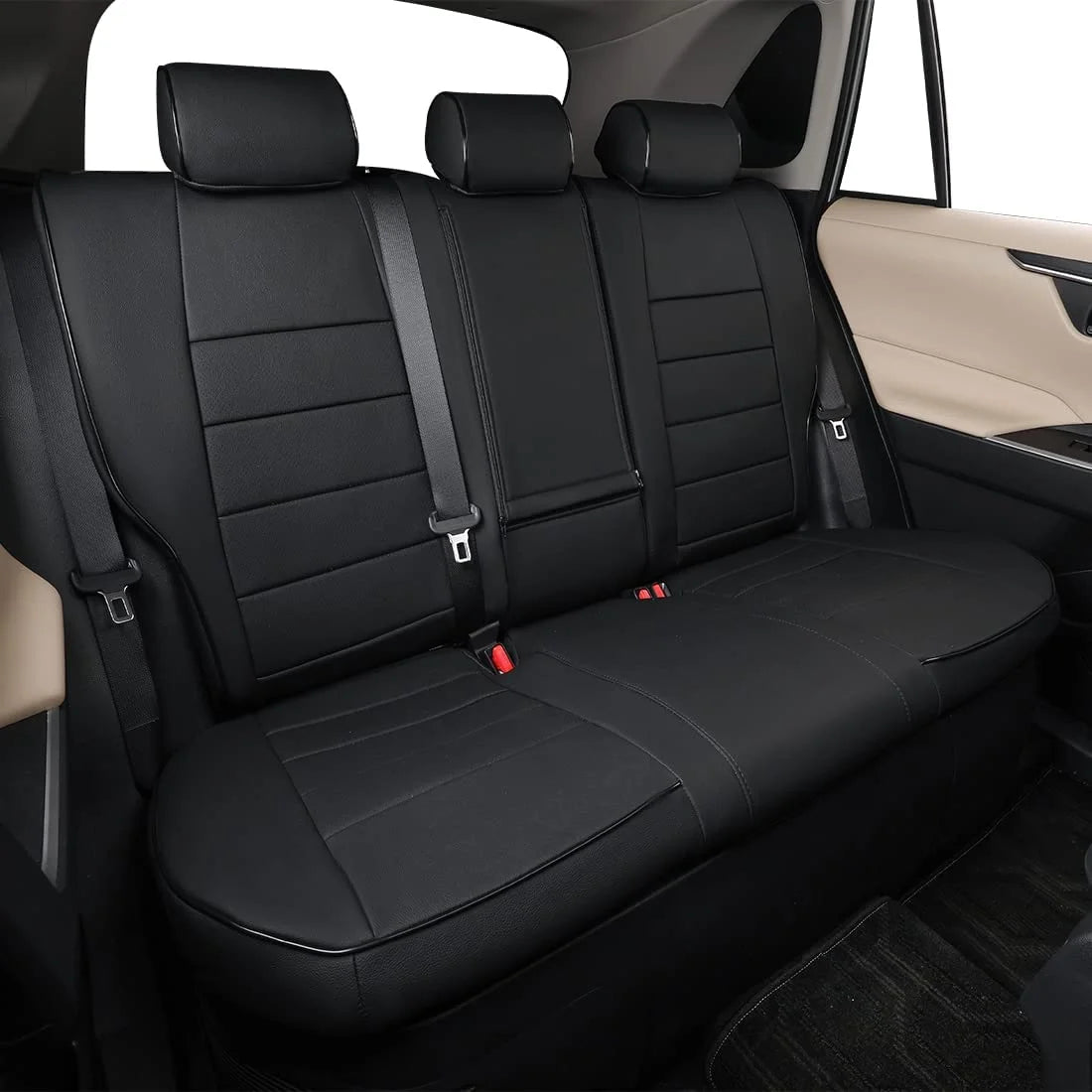 Black Leather Full Set Car Seat Covers for Toyota Corolla Cross 2021 2022 2023 2024 N95379