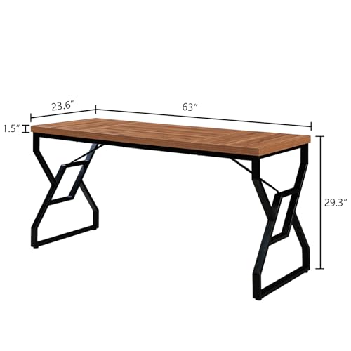 63-inch Engineered Wood Metal Desk O64768