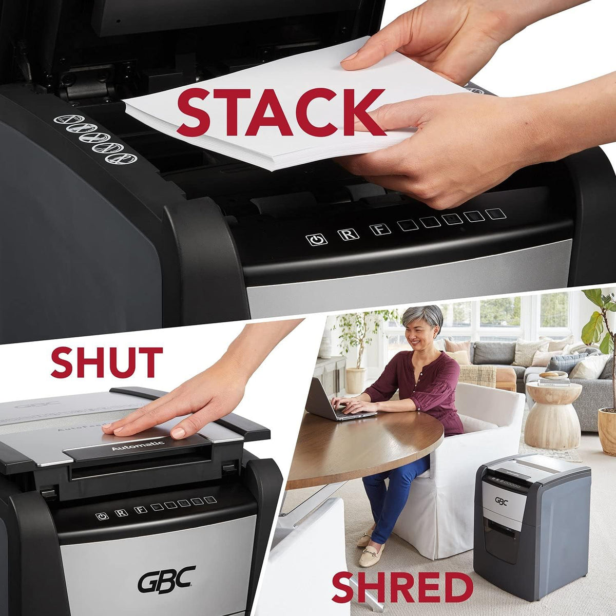Auto Feed 100 Sheet Super Cross-Cut Paper Shredder H145