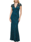 Lace V-Neck Evening Dress H486256