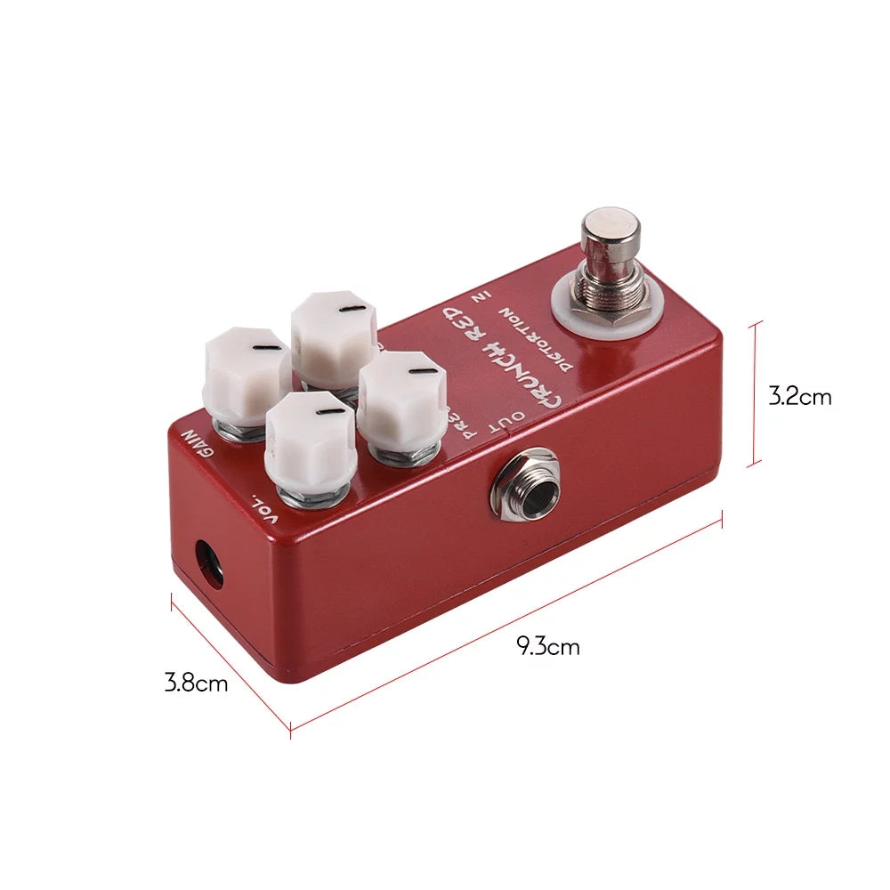 CRUNCH RED Distortion Guitar Effect Pedal S3628