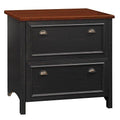 Antique Black and Cherry Lateral File Cabinet U1771
