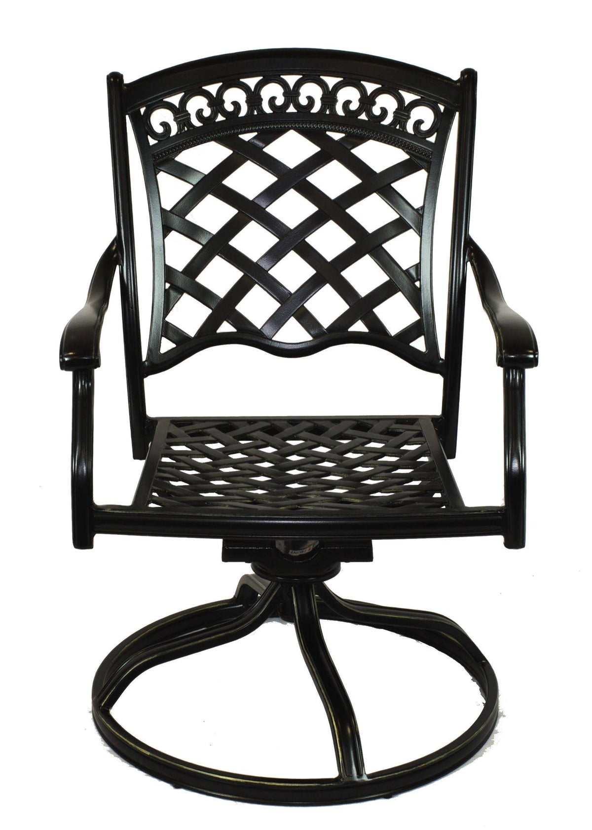 Black Cast Aluminum Outdoor Swivel Rockers - Set of 2 N574311