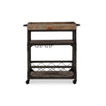 Brown Rustic Rectangle Bar Cart T837557