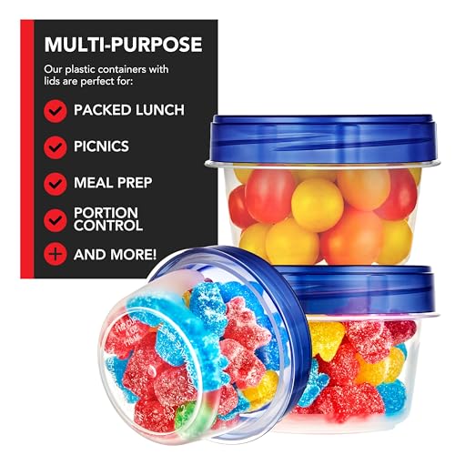 4oz Plastic Containers with Twist Top Lids (6 Pack) J63562