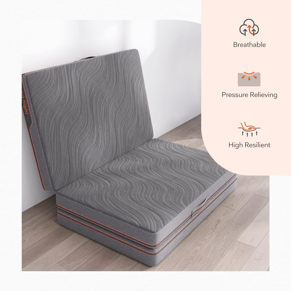 Folding Mattress Twin XL Size 4-Inch with Carry Bag H2108