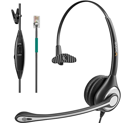 Corded Telephone Headset with Noise Canceling Mic and Quick Disconnect I6706