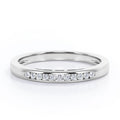 18K White Gold Plated Moissanite Wedding Band H1782