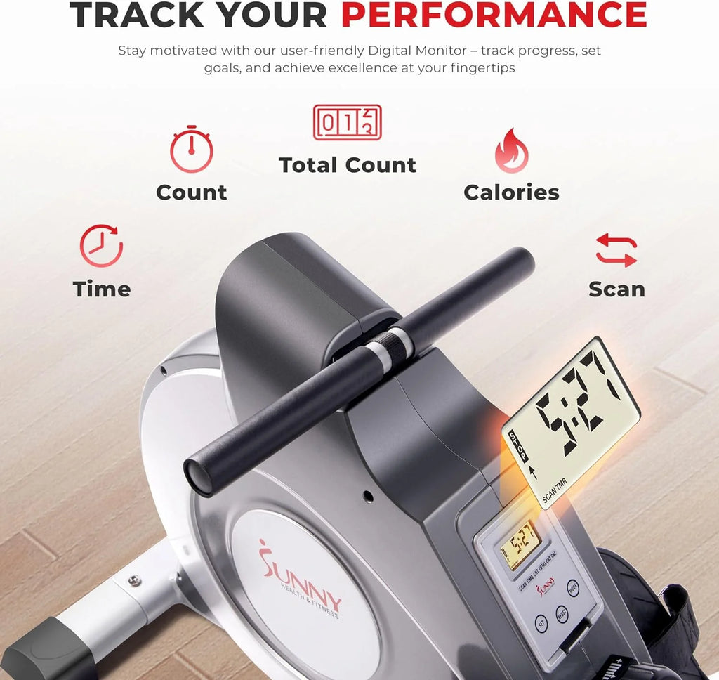 Home Rowing Machine with Magnetic Resistance, 8 Resistance Levels I35452