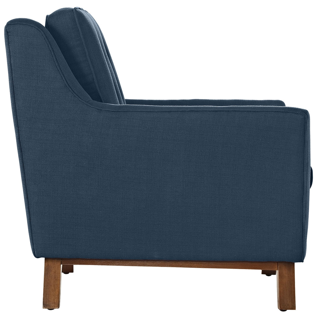 Navy Fabric Loveseat U288
