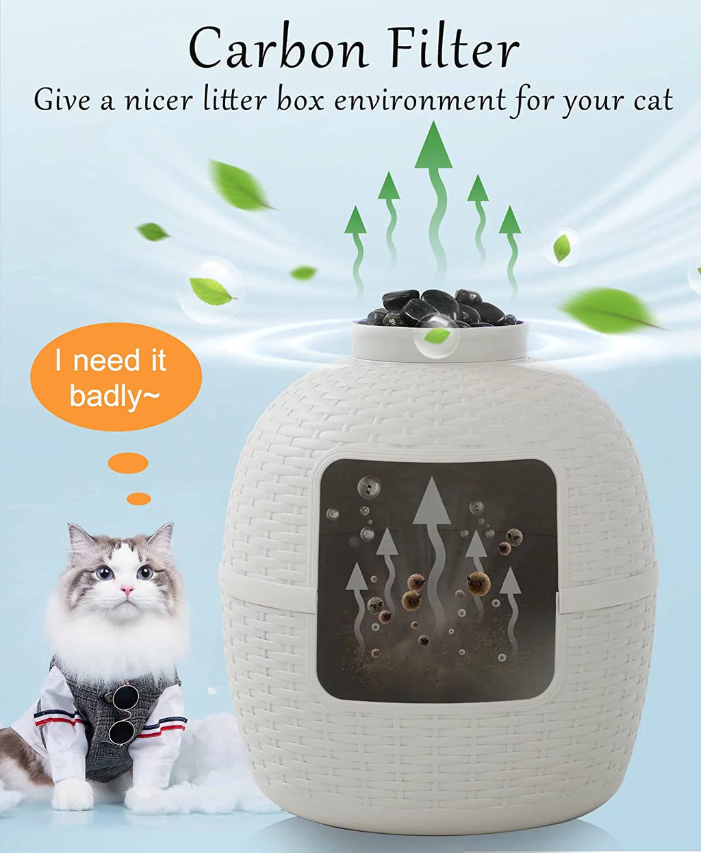 White Hidden Litter Box Furniture Q65883