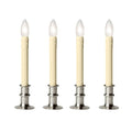 Brushed Nickel LED Adjustable Base Candle 4-Pack Q13358