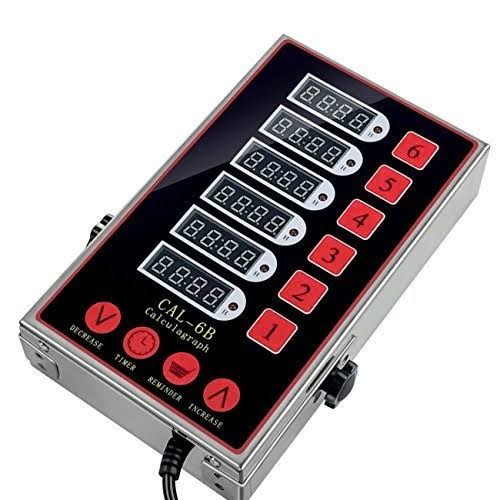 6 Channels Adjustable Loud Alarm Stainless Steel Cooking Timer Z8157