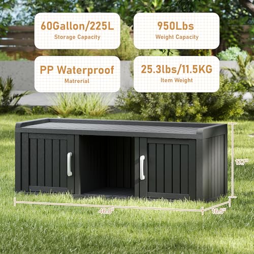 Waterproof UV-Resistant Shoe Storage Cabinet with 2 Doors C65169