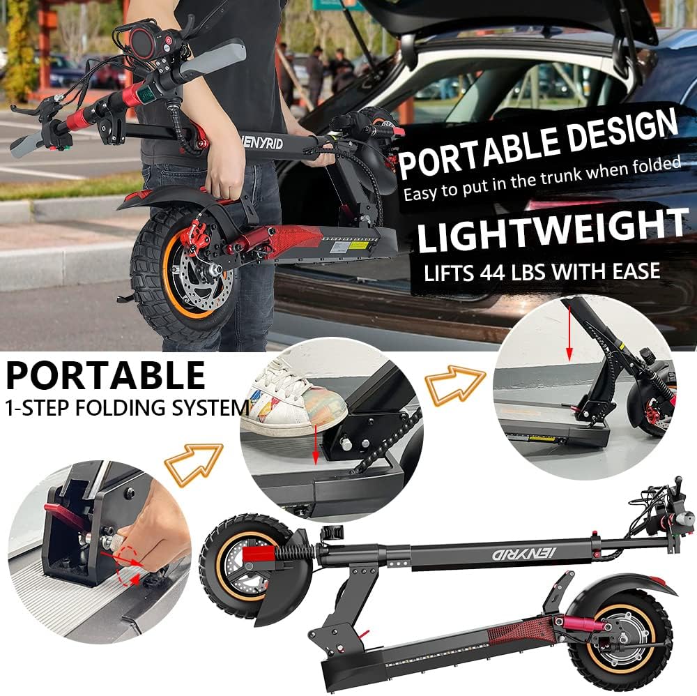 Electric Scooter with Seat, 10 inch Air Tire, 600W Motor, 31 Miles Max Range, 28 Mph Top Speed K3358