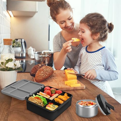 Pink Bento Lunch Box with 8oz Soup Thermo and 4 Compartment Z1541