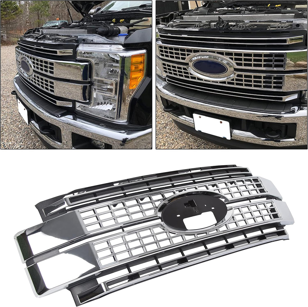 Chrome Front Hood Bumper Grille 4PCS S3539