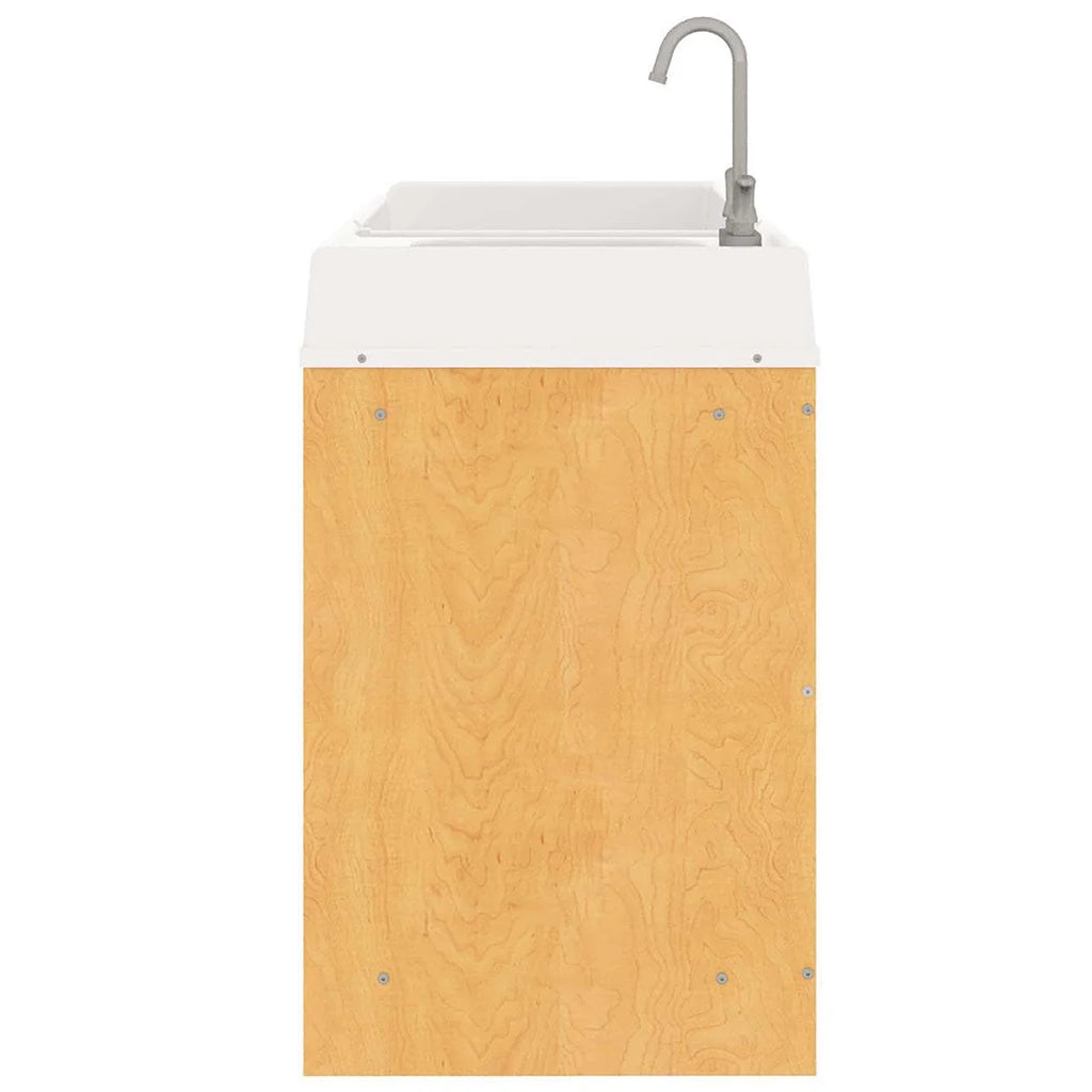 Maple Wood Toddler Changing Table with Sink and Steps J882