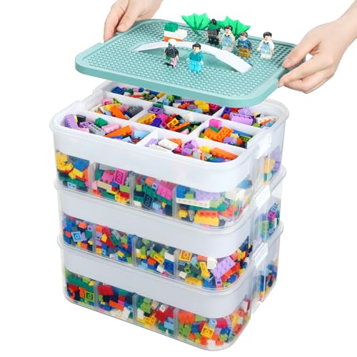 Blue Toy Storage Organizer with Compartments and Lids R313309