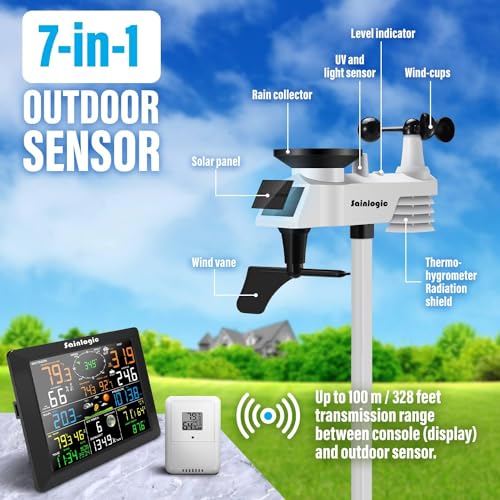 8.3 Inch Color Display Weather Station with Outdoor 7-in-1 Sensor U311067