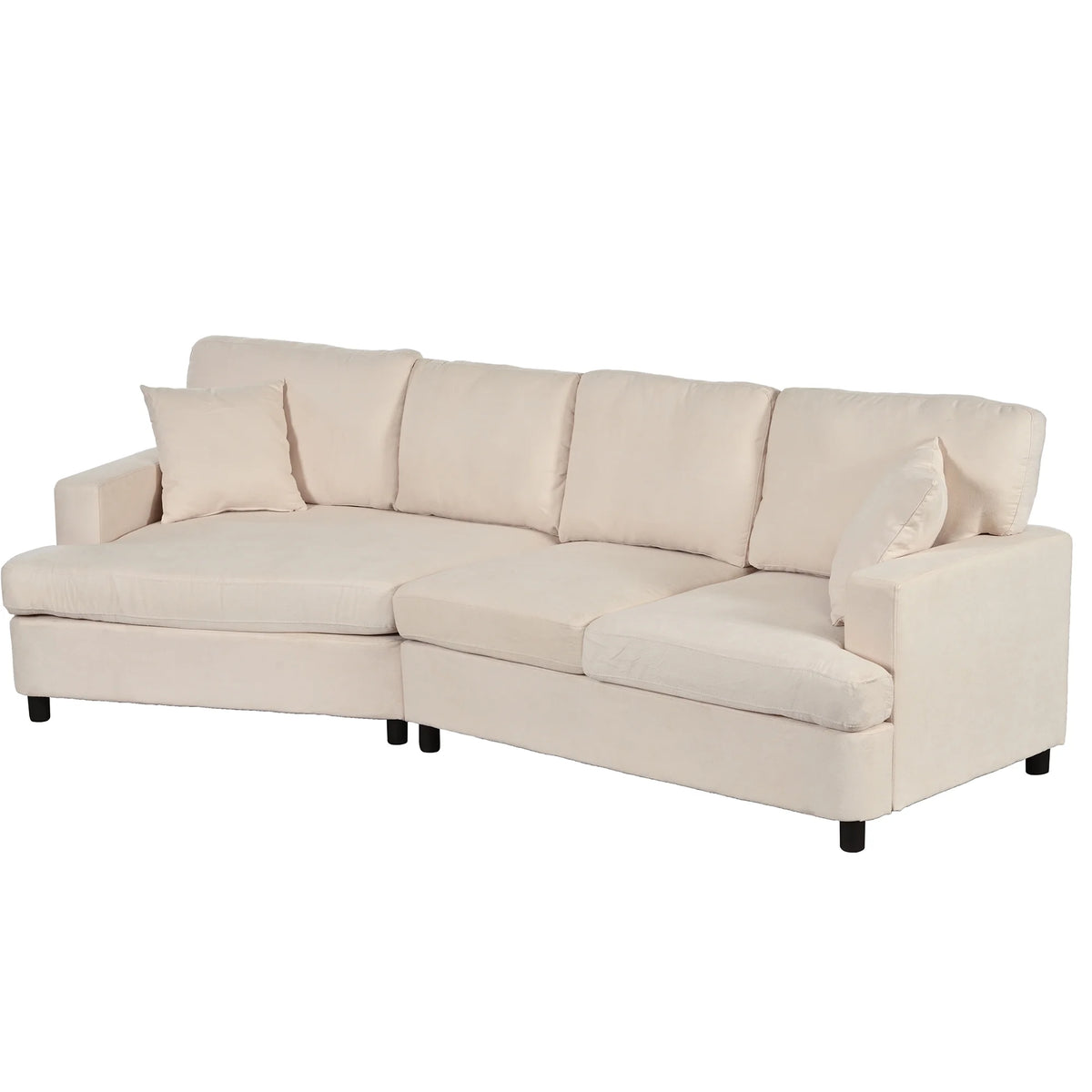3 Seat Sofa with Removable Cushions and 2 Pillows H733