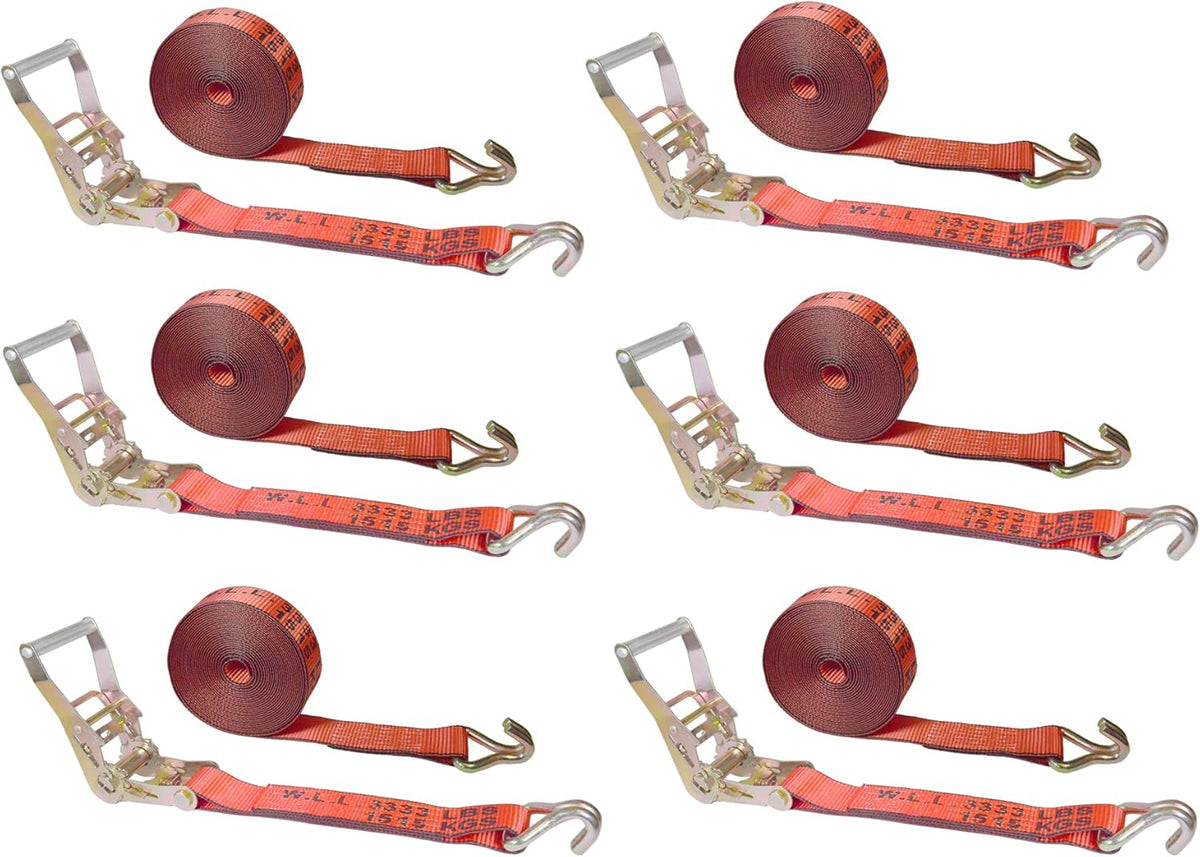 2 Pack Green 2" x 30' Ratchet Straps Z137