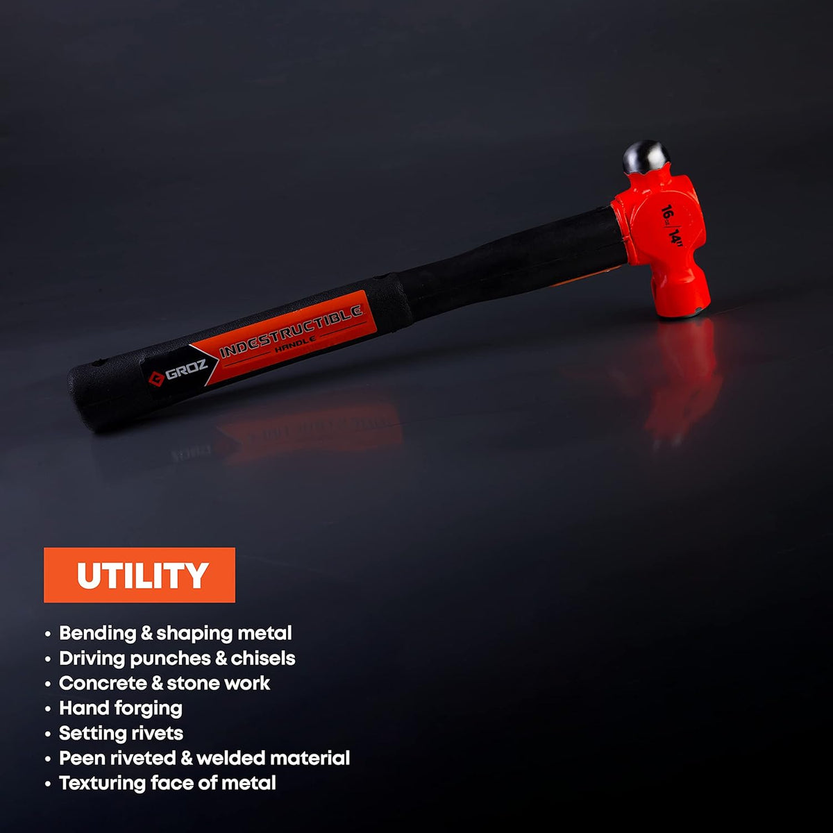 Ball Pein Hammer with Steel Head, Pack of 2 Z5575