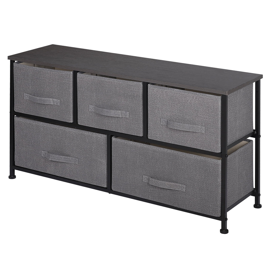 5 Drawers Fabric Dresser Storage Tower C136237